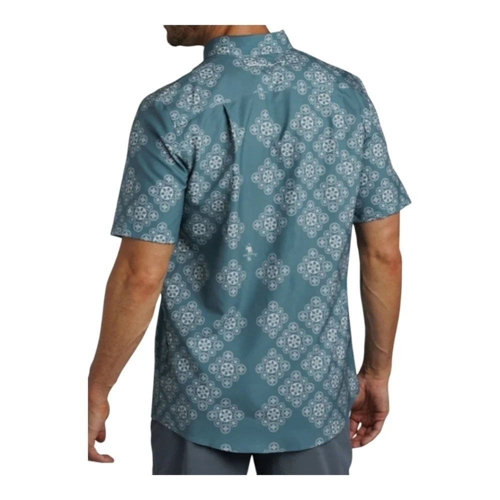 William Murray keepin it reel button down men's shirt teal